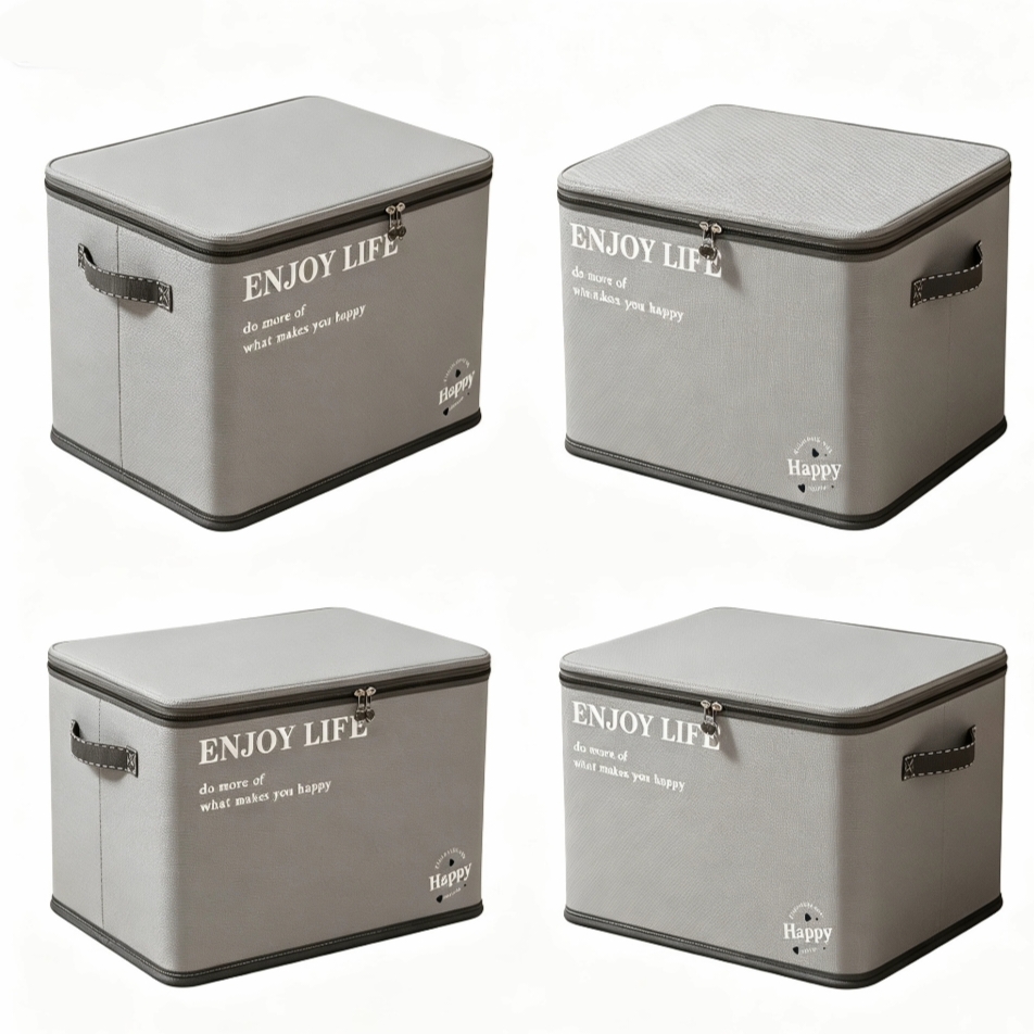 Extra Large Fabric Cloth Storage Box for Home Use with Zippers - Image 4