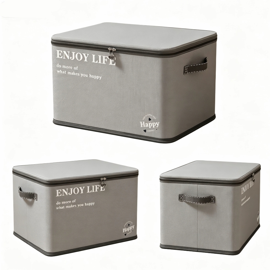 Extra Large Fabric Cloth Storage Box for Home Use with Zippers - Image 5