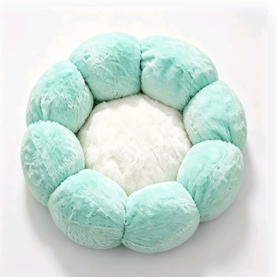 Round Flower Cat Bed - Image 3