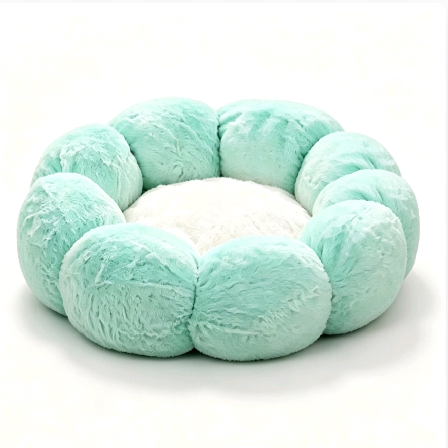 Round Flower Cat Bed - Image 5