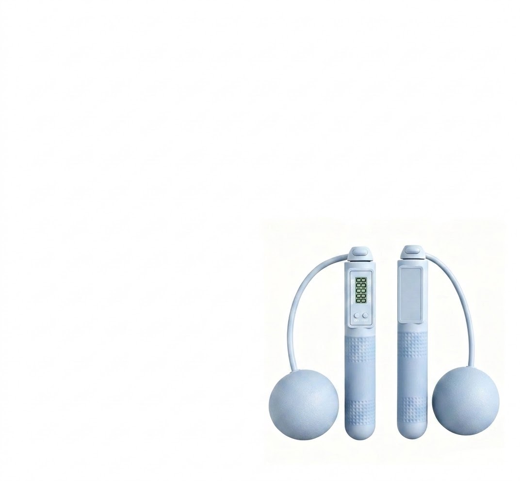 Cordless exercise with weighted jump rope